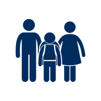 Parents with Schoolchildren - Blue Parents with Schoolchildren - Blue